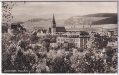 ANSICHTSKARTE/POSTKARTE - WUNSIEDEL - REALSCHULE UND KATHOLISCHE KIRCHE