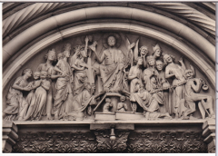 ANSICHTSKARTE/POSTKARTE - BAMBERG-DOM - FÜRSTENPORTAL-DAS JÜNGSTE GERICHT