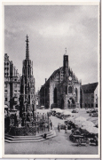 ANSICHTSKARTE/POSTKARTE - NÜRNBERG - SCHÖNER BRUNNEN MIT FRAUENKIRCHE