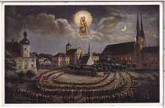 ANSICHTSKARTE/POSTKARTE - ALTÖTTING - LICHTERPROZESSION UM DIE GNADENKAPELLE