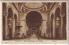 ANSICHTSKARTE/POSTKARTE - MÜNCHEN - KATH. PFARRKIRCHE ST. URSULA - INNERES;