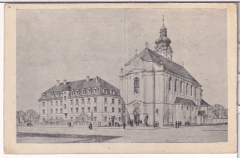 ANSICHTSKARTE/POSTKARTE - MÜNCHEN - KARMELITENKIRCHE St. THERESIA & St. NIKOLAUS, HINDENBURGSTRASSE