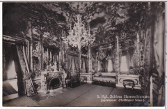 ANSICHTSKARTE/POSTKARTE - Kgl. SCHLOSS HERRENCHIEMSEE - JAGDZIMMER (HELLBLAUER SALON)