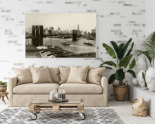 PHOTO - NEW YORK - BROOKLYN BRIDGE, MAI 1931 - 20 x 30 cm