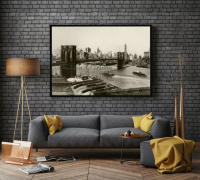 PHOTO - NEW YORK - BROOKLYN BRIDGE, MAI 1931 - 20 x 30 cm