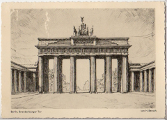 ALTE ANSICHTSKARTE/ POSTKARTE - BERLIN - BRANDENBURGER TOR - GVG-KUNSTKARTE VON H. BENSCH